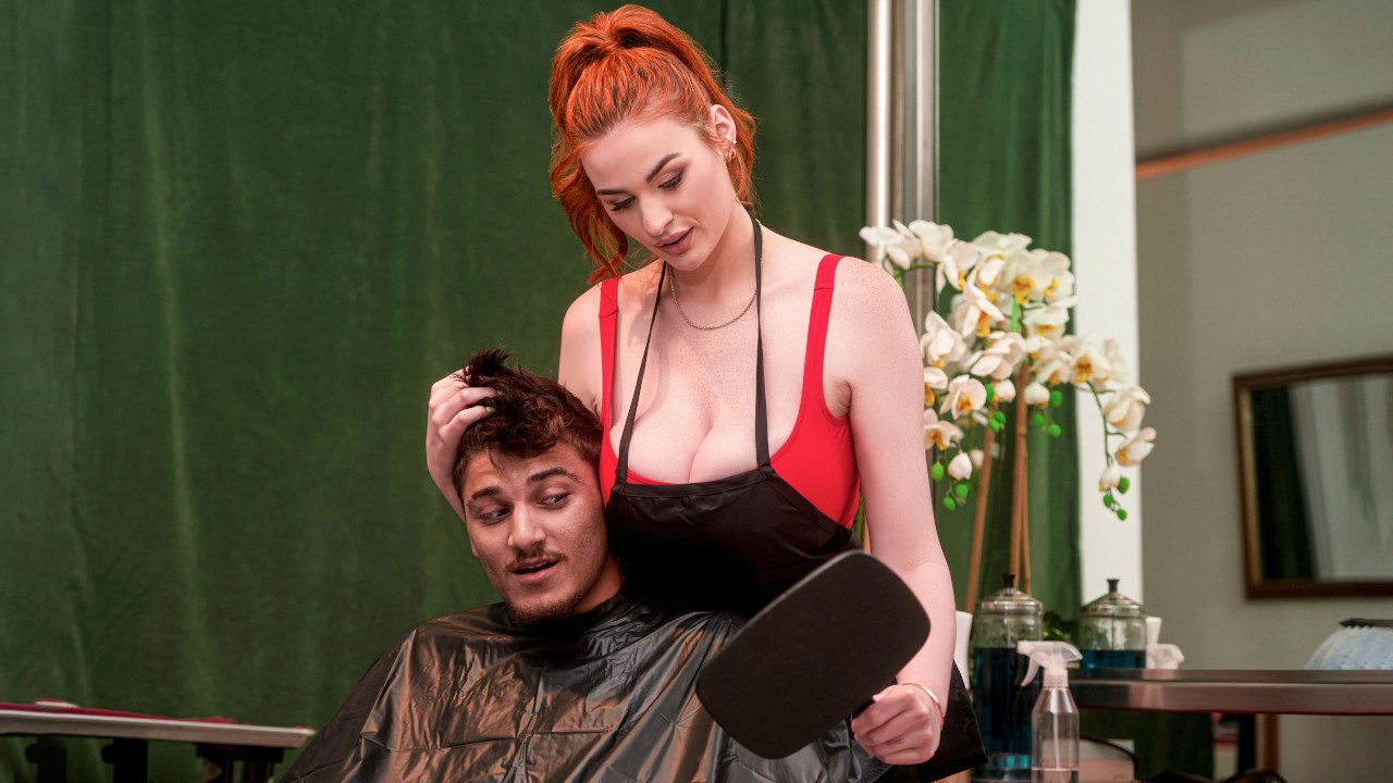 Barber Abigaiil Morris Satisfies Her Customer